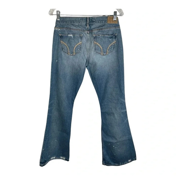 Hollister‎ Distressed Light Washed Bootcut Jeans Size 5L - Picture 2 of 10